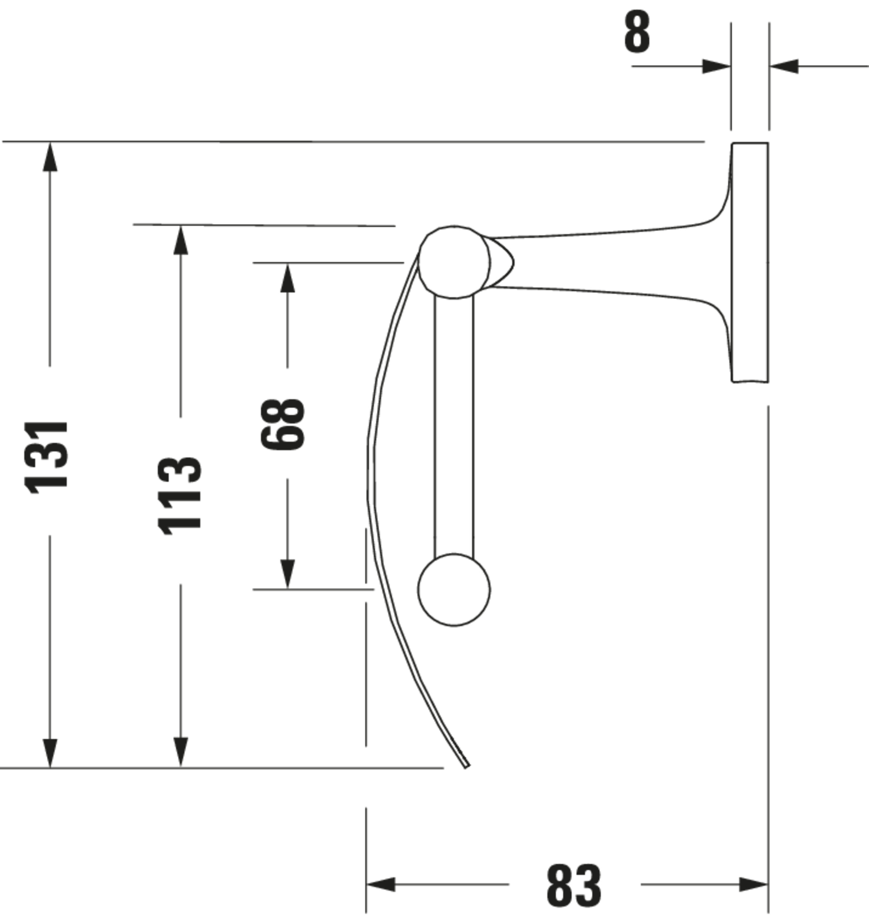Technische Zeichnungen, Modell Nr.: 009940, Papierrollenhalter, 125 x 131 x 125 mm