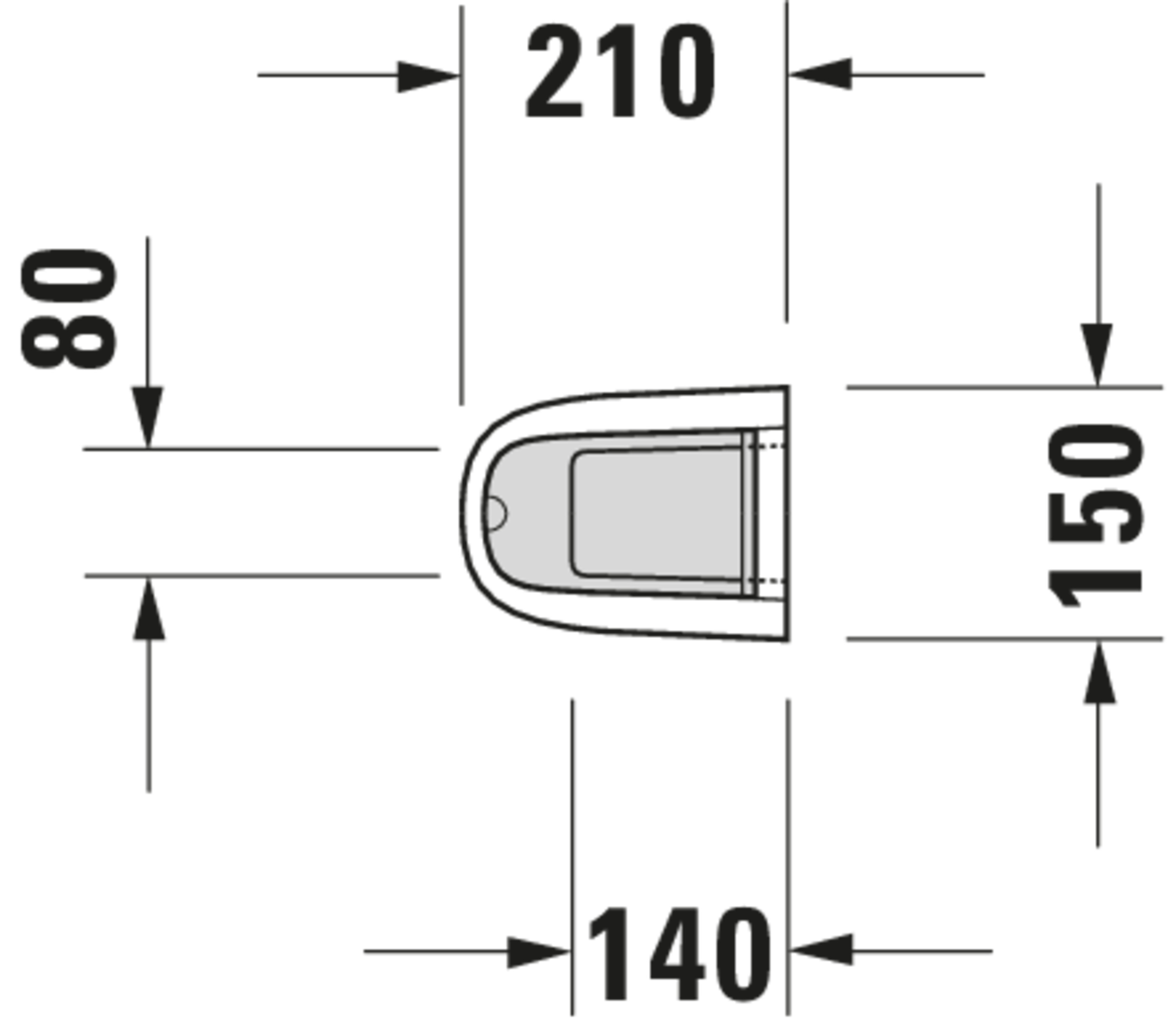 Technische Zeichnungen, Modell Nr.: 086516, Standsäule, 150 x 705 x 210 mm