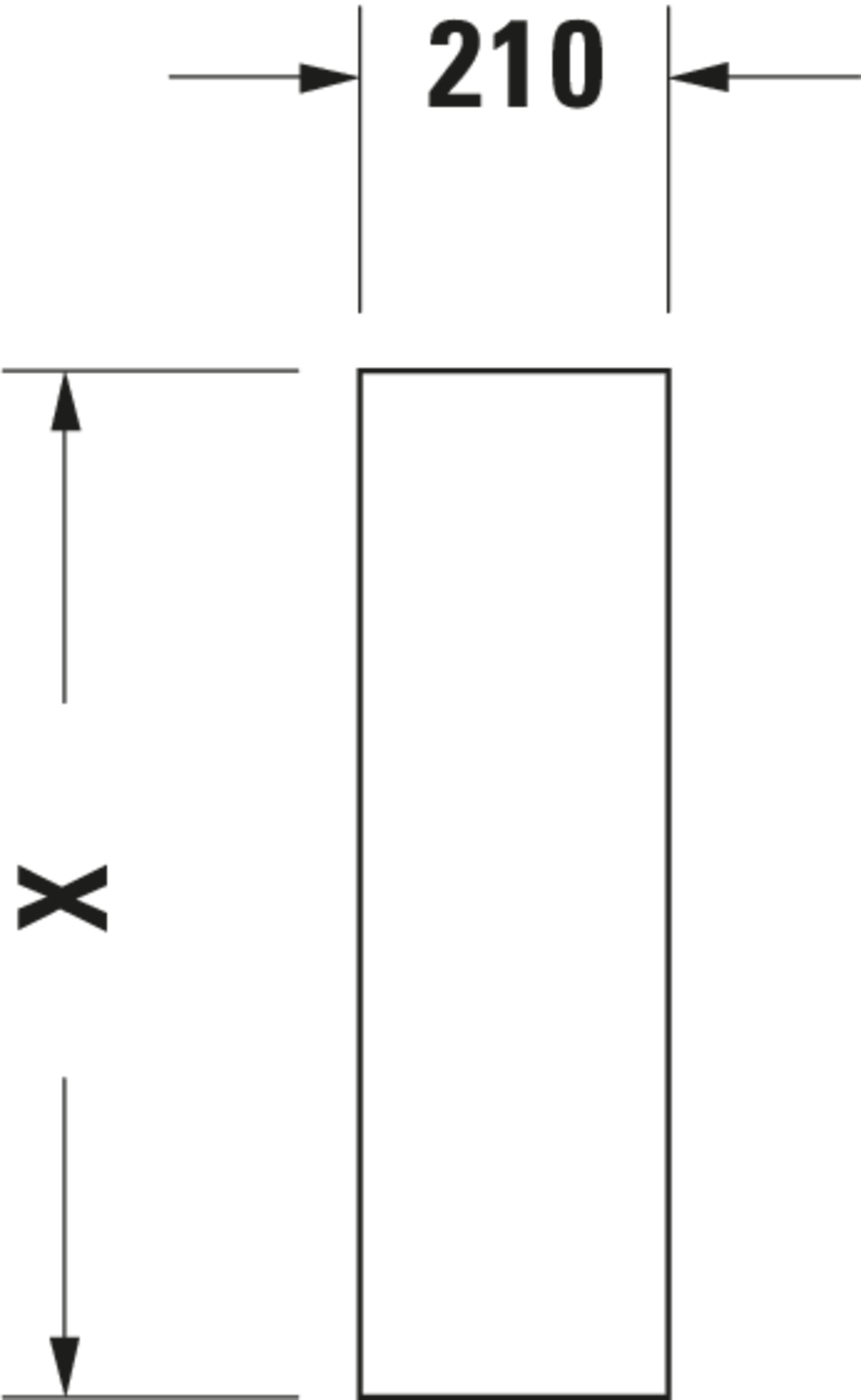 Technische Zeichnungen, Modell Nr.: 086516, Standsäule, 150 x 705 x 210 mm