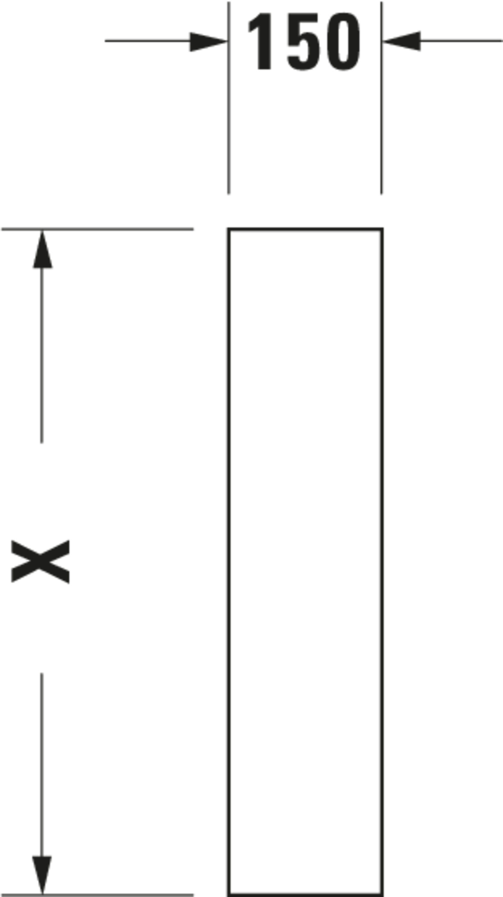 Technische Zeichnungen, Modell Nr.: 086516, Standsäule, 150 x 705 x 210 mm