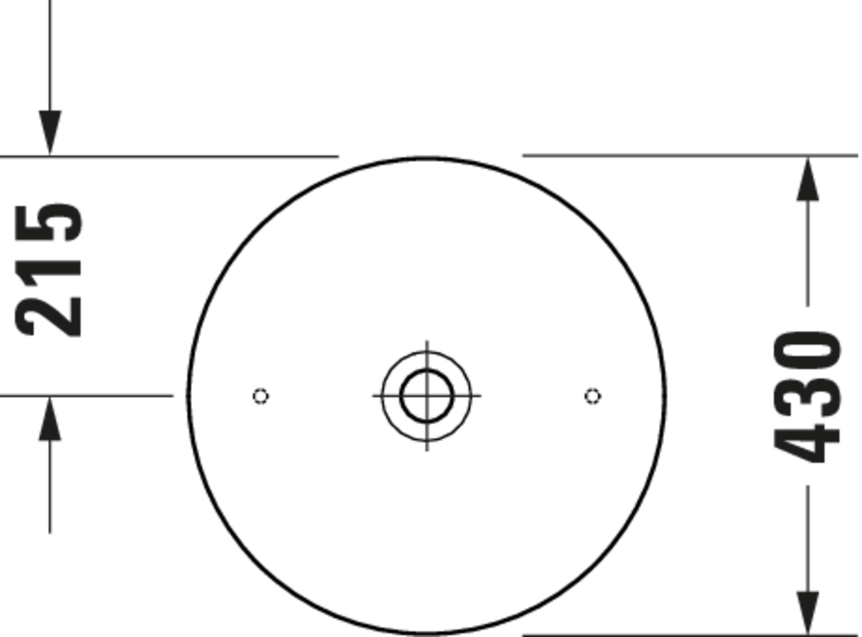 Technische Zeichnungen, Modell Nr.: 236243, Aufsatzbecken, 430 x 140 x 430 mm
