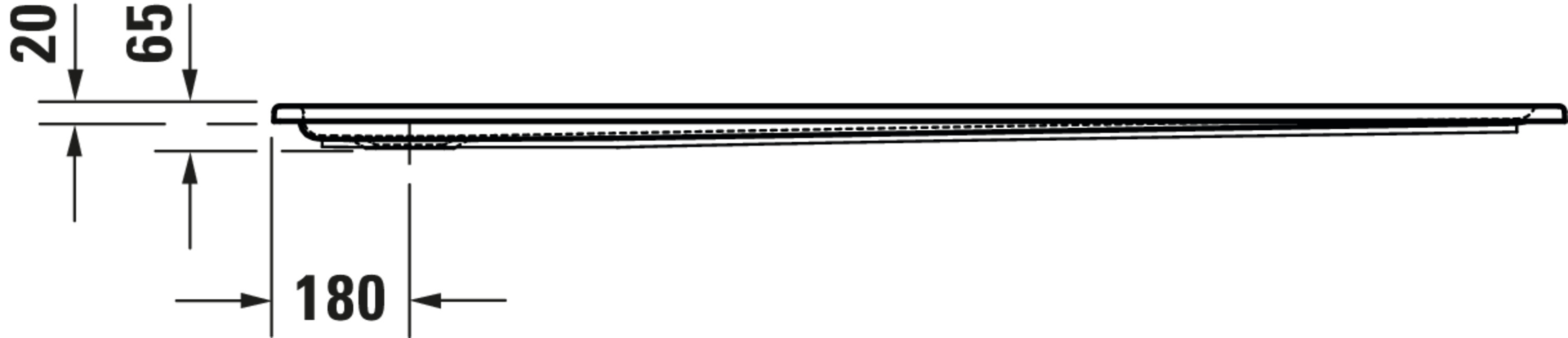 Technische Zeichnungen, Modell Nr.: 720239, Duschwanne, Weiß, 1700 x 60 x 800 mm