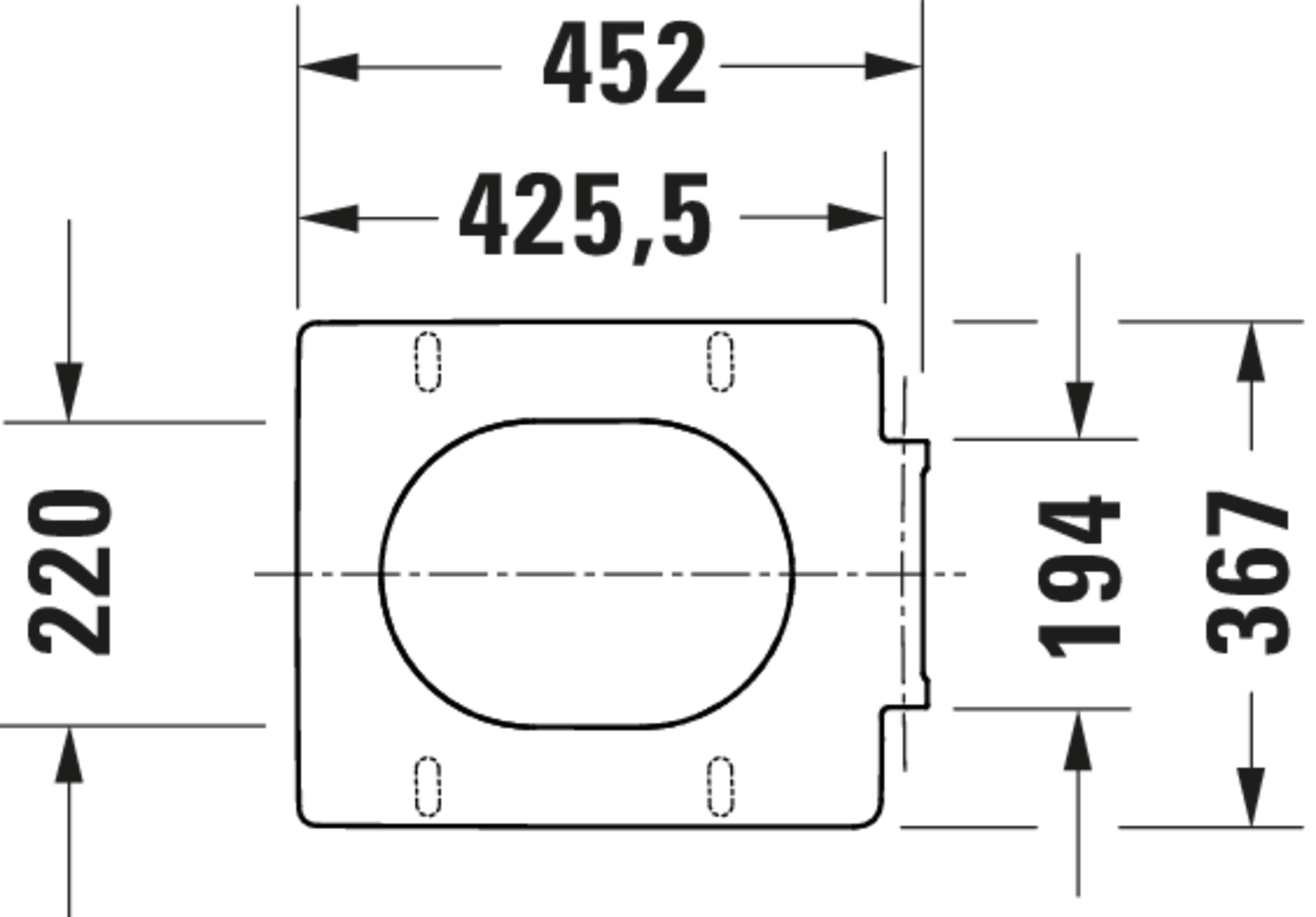 Technische Zeichnungen, Modell Nr.: 002201, WC-Sitz, 378 x 43 x 469 mm