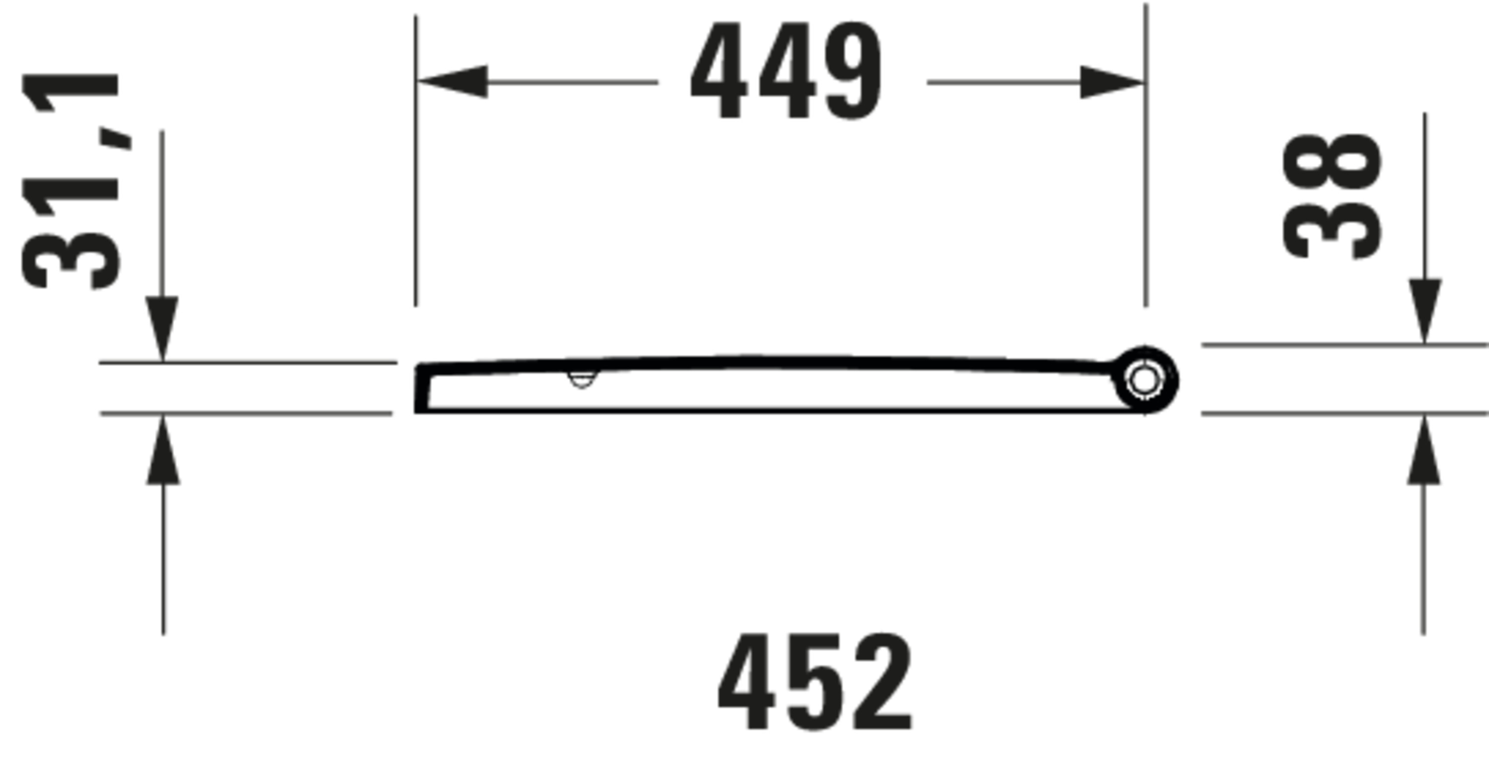 Technische Zeichnungen, Modell Nr.: 002201, WC-Sitz, 378 x 43 x 469 mm