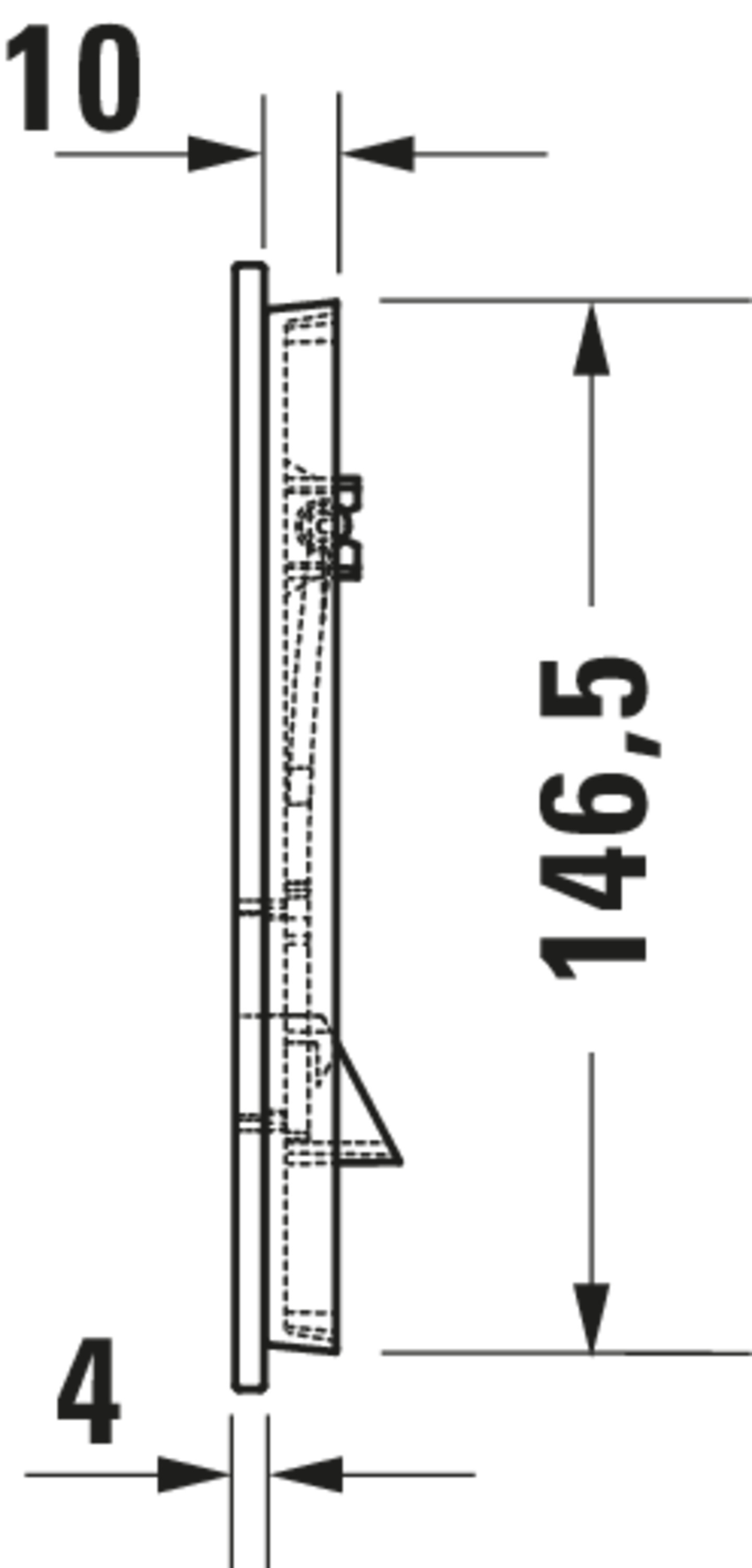 Technische Zeichnungen, Modell Nr.: WD5002, Betätigungsplatte mechanisch für WC, 230 x 157 x 14 mm