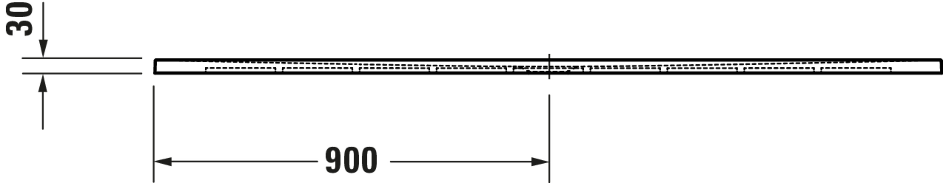 Technische Zeichnungen, Modell Nr.: 720289, Duschwanne, 1800 x 30 x 900 mm