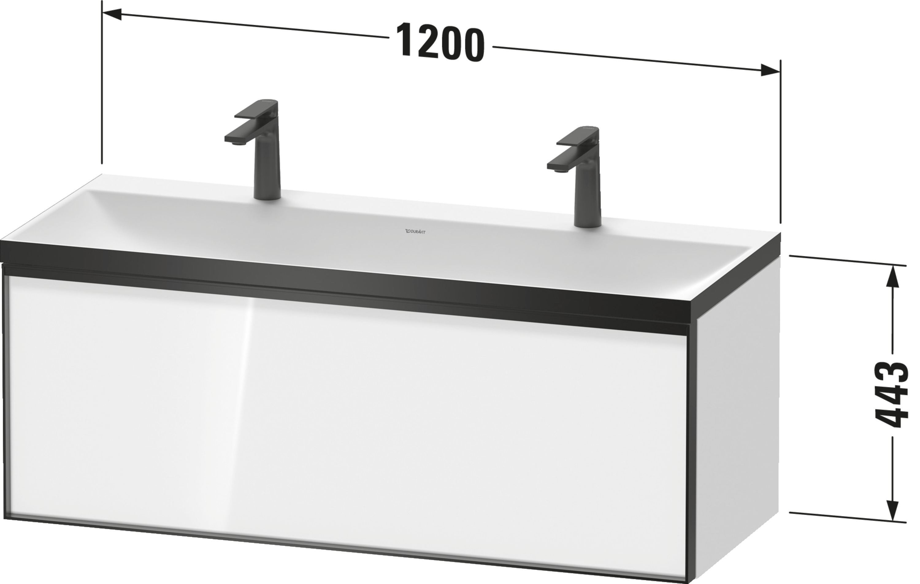 Technische Zeichnungen, Modell Nr.: VT4289, c-bonded Set wandhängend, 1200 x 481 x 479 mm