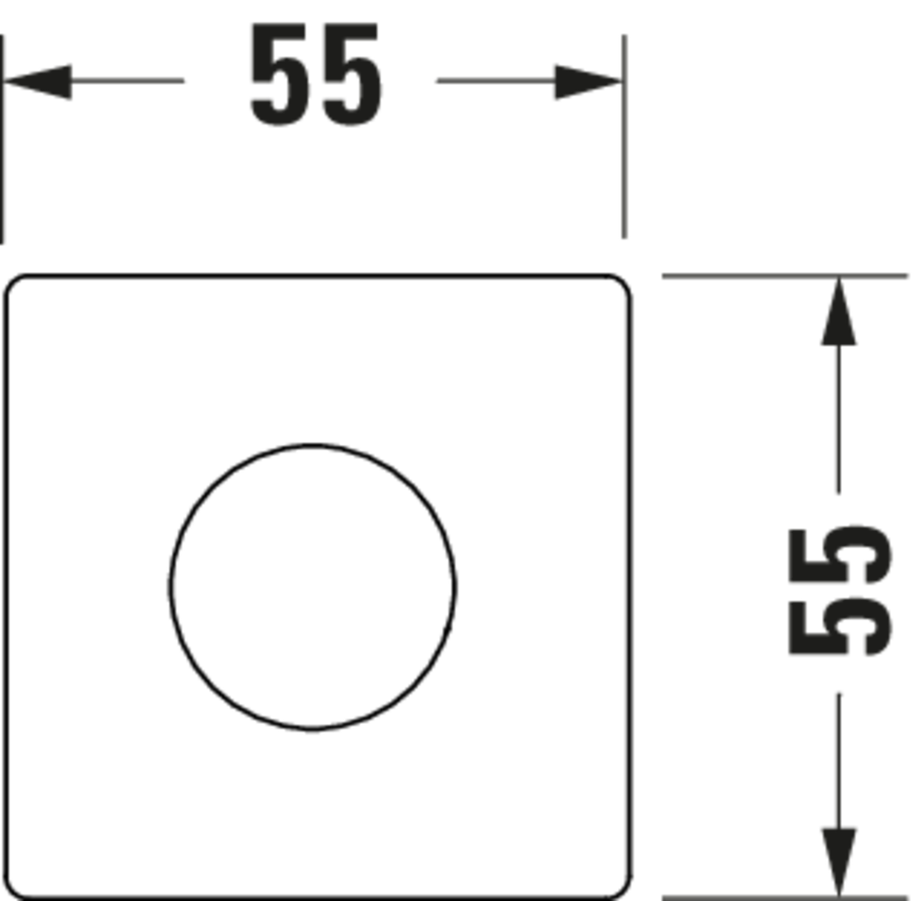 Technische Zeichnungen, Modell Nr.: UV0620026, Brausehalter, 55 x 55 x 102 mm