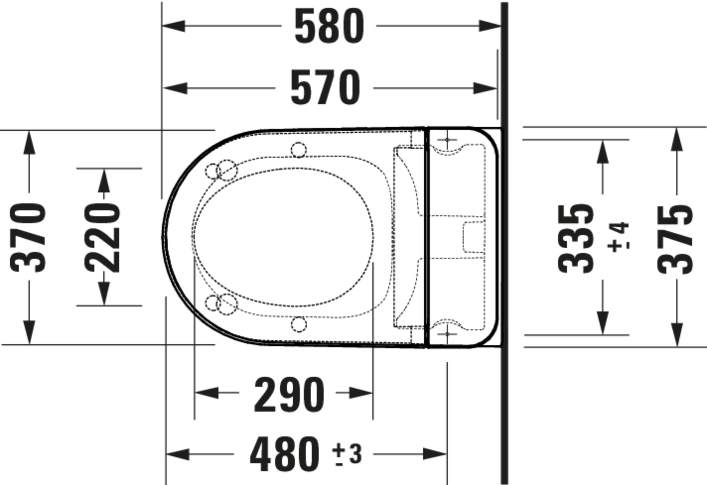 Technische Zeichnungen, Modell Nr.: 654000, Kompakt Dusch-WC