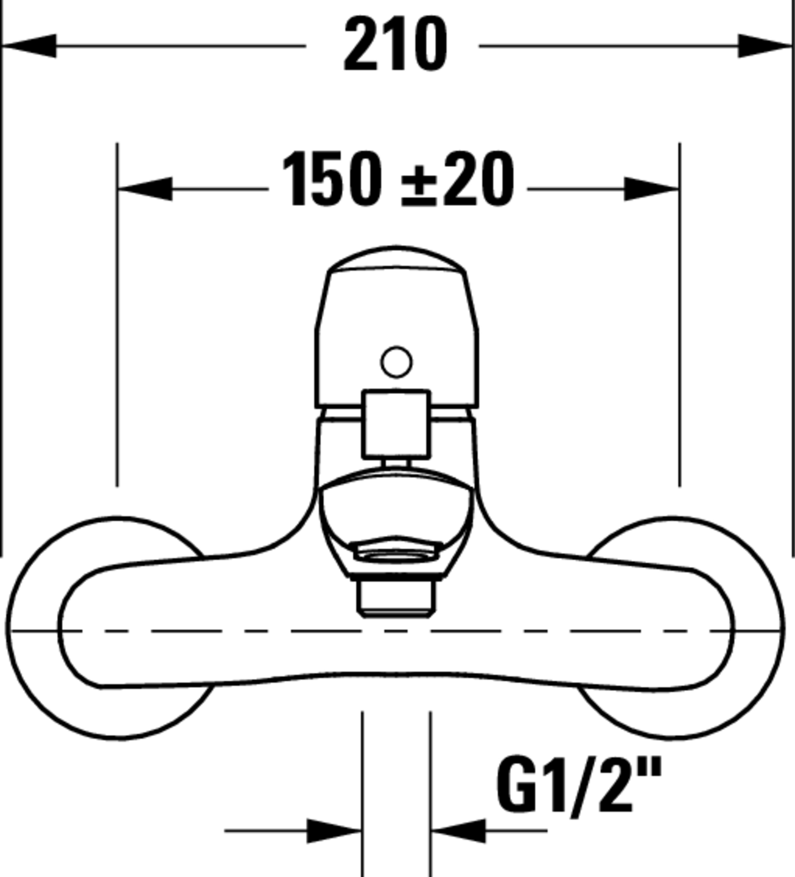 Technische Zeichnungen, Modell Nr.: N15230000, Einhebel-Wannenmischer Aufputz, 216 x 137 x 178 mm