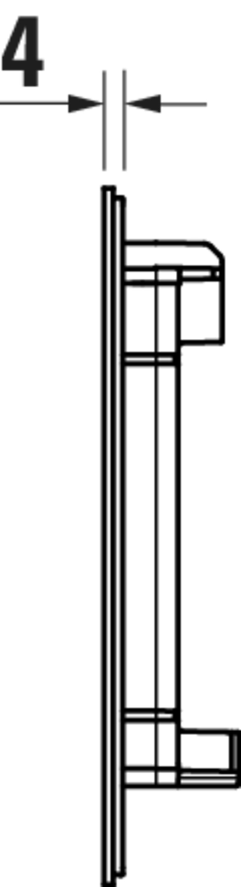 Technische Zeichnungen, Modell Nr.: WD5012, Betätigungsplatte mechanisch für WC, 217 x 25 x 146,5 mm
