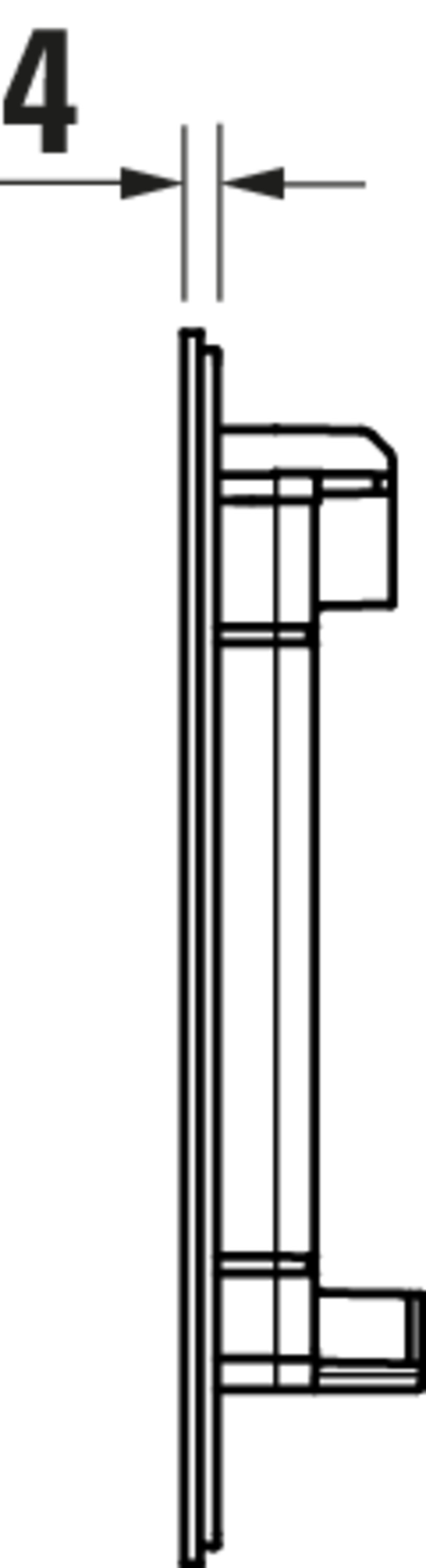 Technische Zeichnungen, Modell Nr.: WD5012, Betätigungsplatte mechanisch für WC, 217 x 25 x 146,5 mm