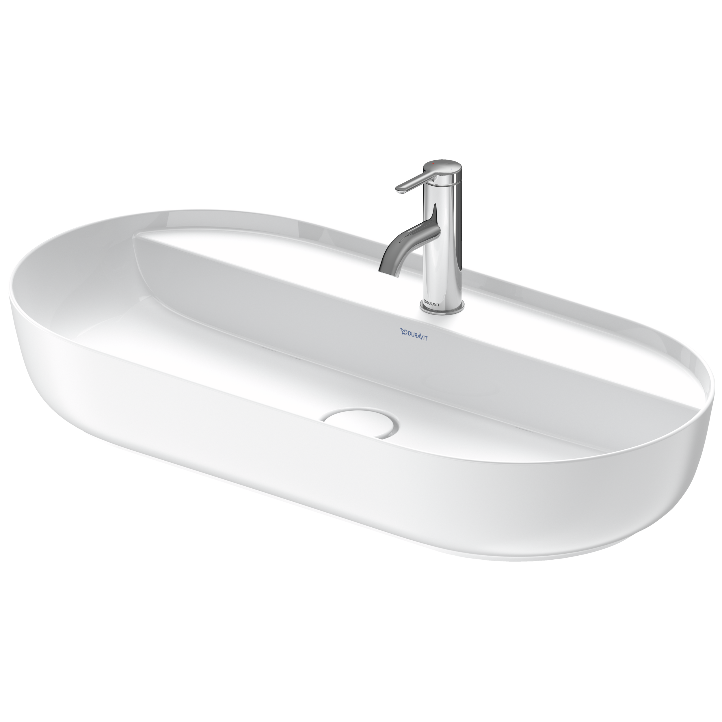 Produktabbildung, Modell Nr.: 038080, Luv, Aufsatzbecken, Weiß, 800 x 140 x 400 mm