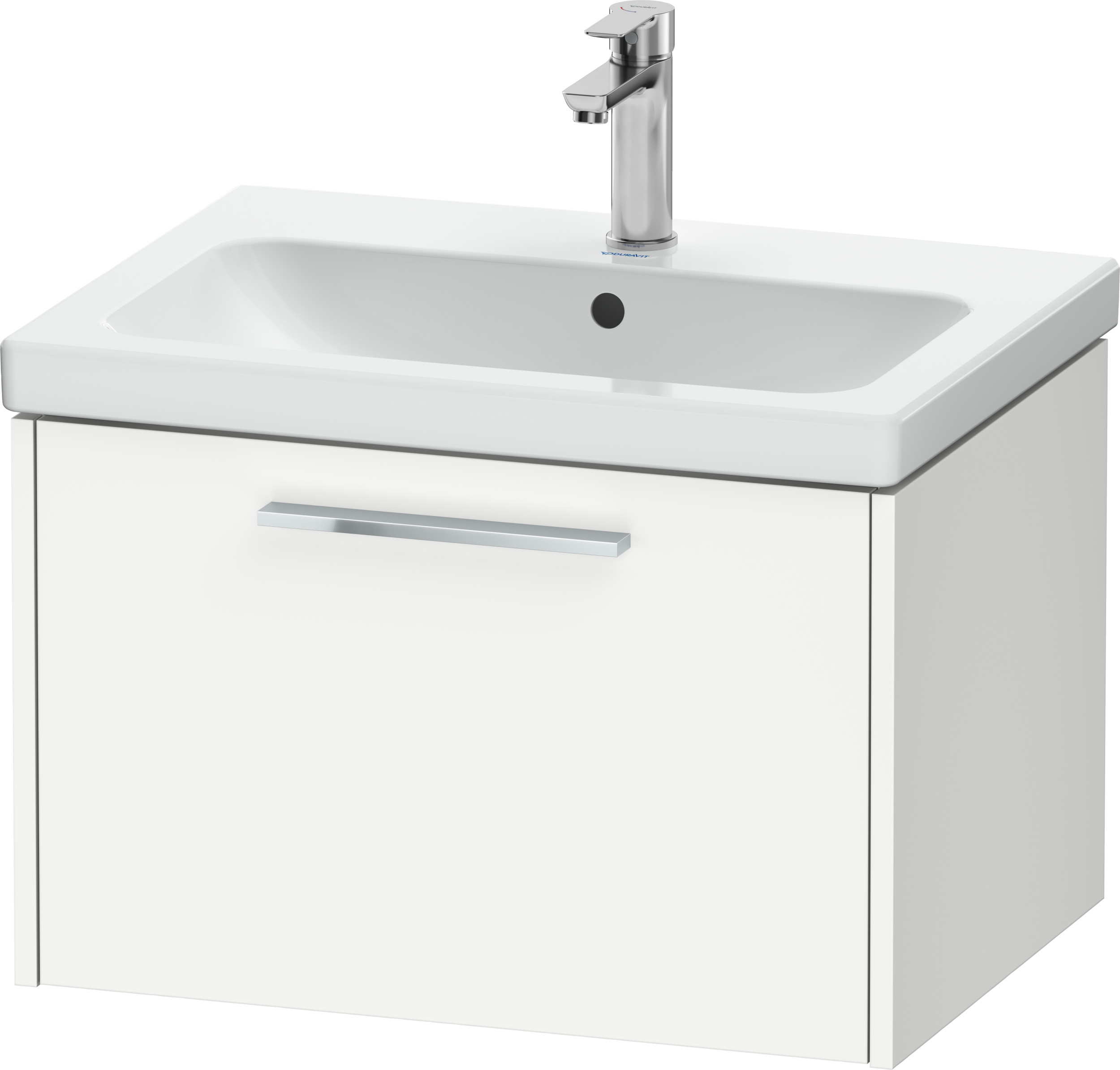 Produktabbildung, Modell Nr.: DC4666, D-Code, Waschtischunterbau wandhängend, Weiß, 634 x 400 x 460 mm