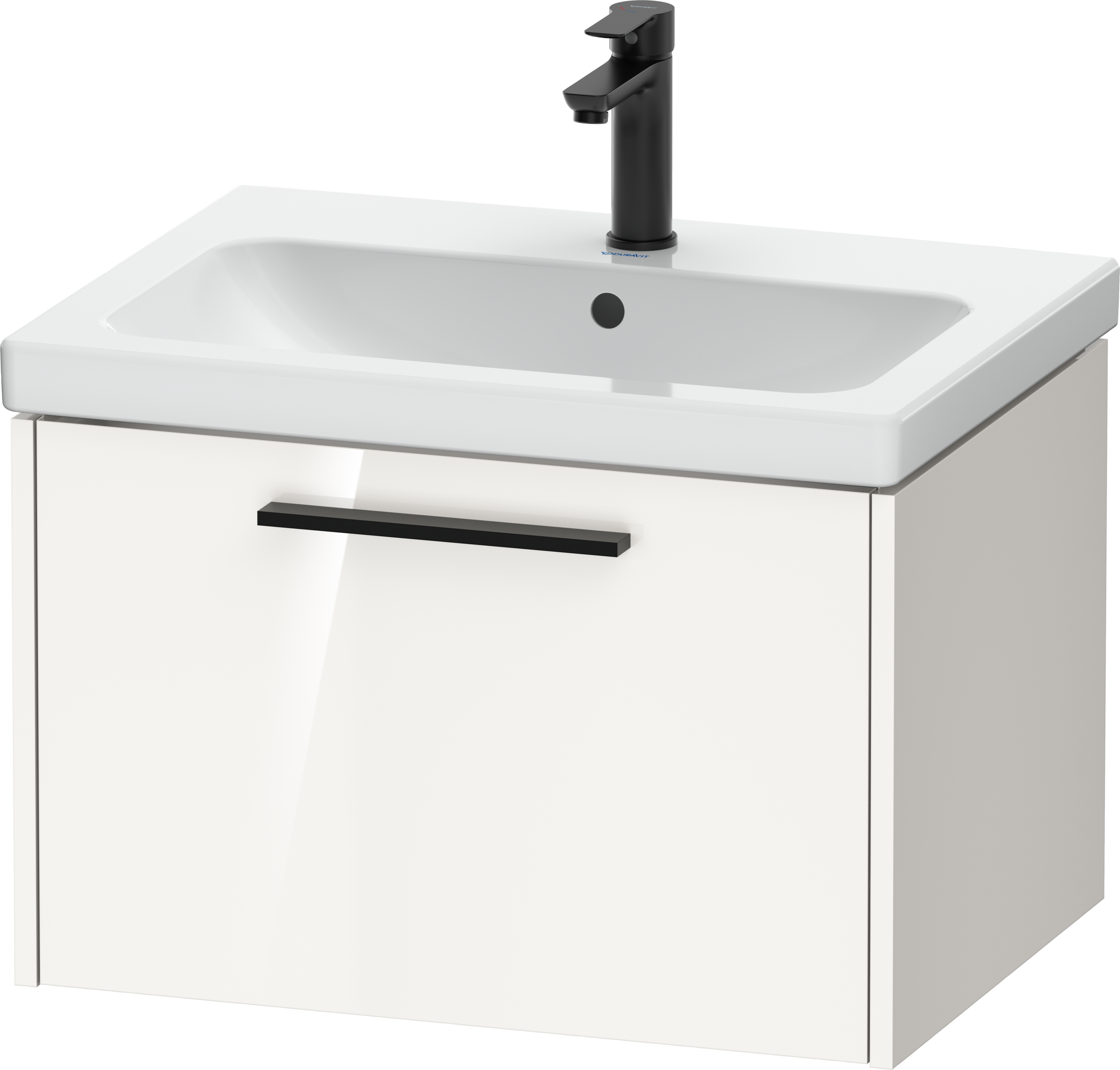 Produktabbildung, Modell Nr.: DC4666, D-Code, Waschtischunterbau wandhängend, Weiß, 634 x 400 x 460 mm