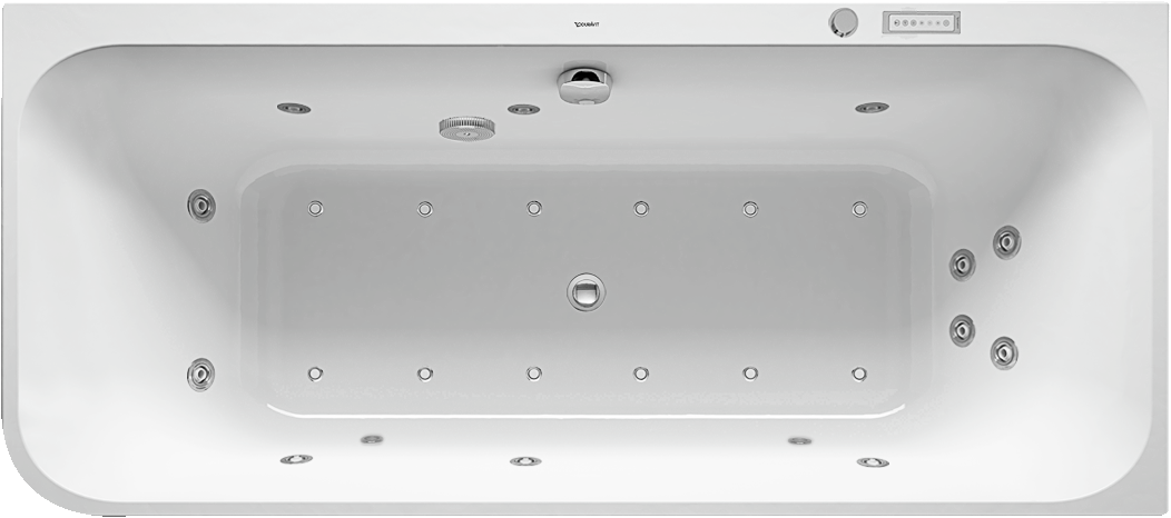 Produktabbildung, Modell Nr.: 760317, Happy D.2, Whirlwanne, Weiß, 1800 x 480 x 800 mm